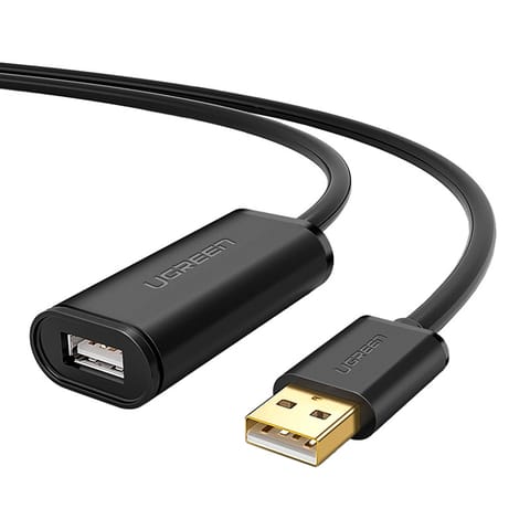 ⁨Kabel UGREEN USB-A-USB-A 20m USB 2.0 aktywny (czarny)⁩ w sklepie Wasserman.eu