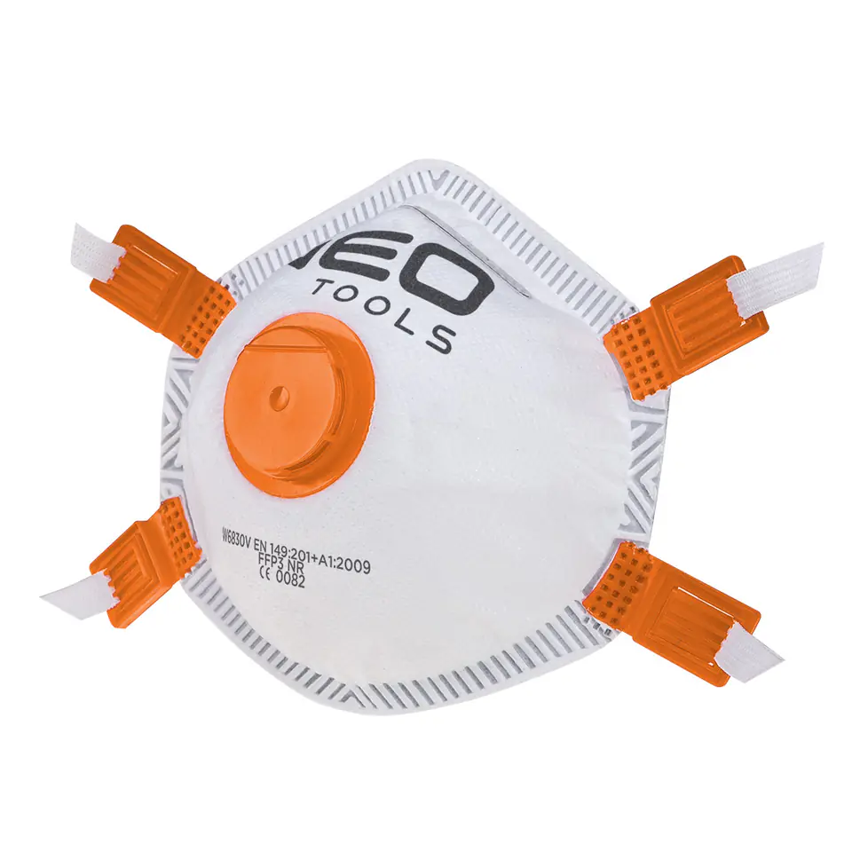 ⁨Dust half mask, FFP3, with valve, silicone seal inside, 3 pcs.⁩ at Wasserman.eu