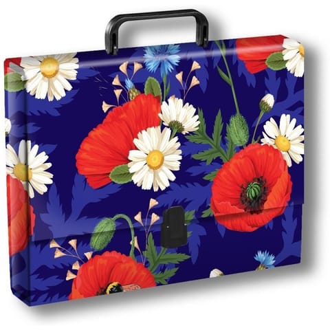 ⁨Teczka z rączką A4 4cm Hortensje na jasnym tle, folia mat nie rysująca TT9416 PENMATE⁩ w sklepie Wasserman.eu