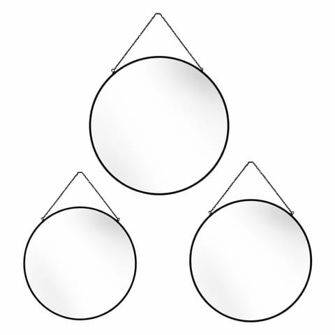 ⁨ALEXIA Komplet 3 luster 28/24/19cm na łańcuszku czarne⁩ w sklepie Wasserman.eu