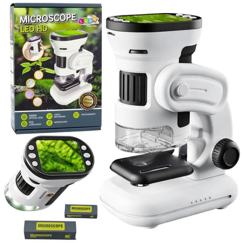 ⁨Mikroskop Edukacyjny Cyfrowy Z Ekranem Funkcja Zdjęć Wideo 1000X LED⁩ w sklepie Wasserman.eu