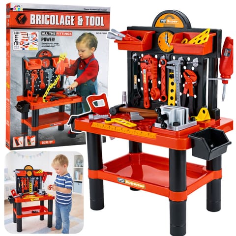 ⁨Warsztat Dla Dzieci Stolik Majsterkowicza Narzędzia Akcesoria 70 cm⁩ w sklepie Wasserman.eu