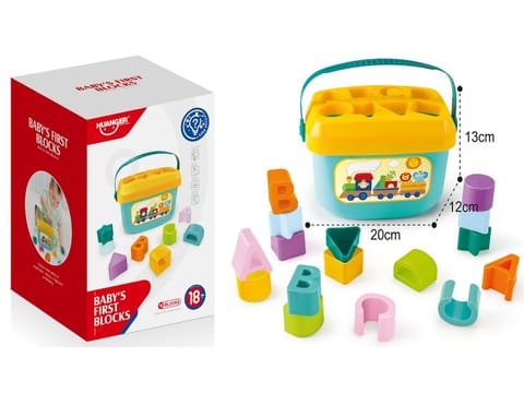 ⁨Edukacyjny Sorter Z Klockami Układanka Wiaderko Literki Klocki⁩ w sklepie Wasserman.eu