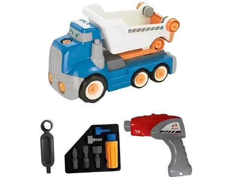 ⁨Ciężarówka Wywrotka Samochód do rozkręcania i skręcania + Wkrętarka Auto⁩ w sklepie Wasserman.eu