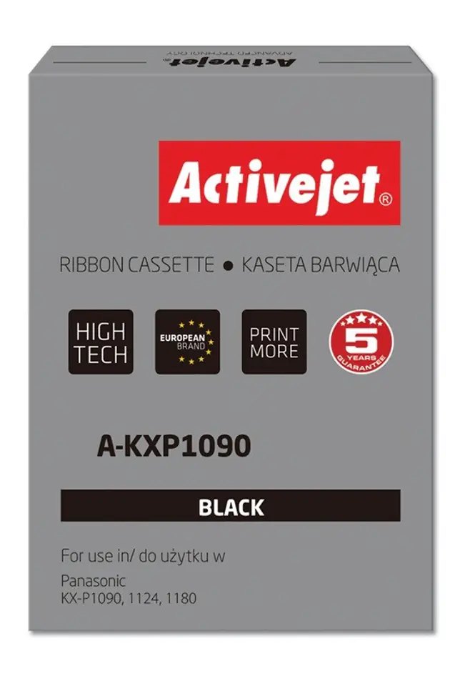 ⁨Activejet A-KXP1090 Ink ribbon (replacement for Panasonic KX-P115; Supreme; 4.000.000 characters; black)⁩ at Wasserman.eu