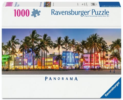⁨Puzzle 1000 Night Glow on Ocean Drive Panorama⁩ w sklepie Wasserman.eu