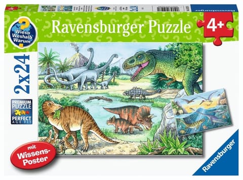⁨Puzzle 2x24 Dinosaurs⁩ w sklepie Wasserman.eu