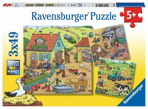 ⁨Puzzle 3x49 Farm fun⁩ w sklepie Wasserman.eu