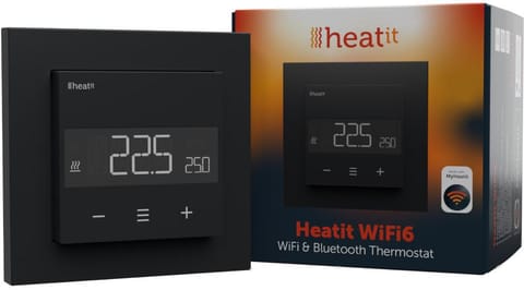 ⁨Termostat Heatit WiFi6 Black Matt Wi-Fi Thermostat 3600W 16A⁩ w sklepie Wasserman.eu