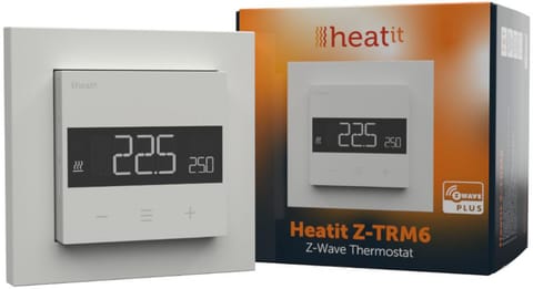 ⁨Termostat Heatit Z-TRM6 White RAL 9003 Z-Wave Thermostat 3600W 16A 868,4 Mhz⁩ w sklepie Wasserman.eu
