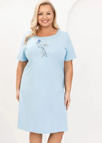 ⁨KOSZULA REGINA 172 NIEBIESKI XXL-4XL (kolor niebieski, rozmiar XXL)⁩ w sklepie Wasserman.eu