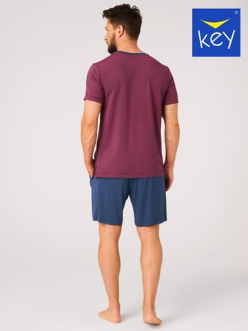 ⁨PIŻAMA KEY MNS-319 A26 3XL-4XL (kolor Bordowy, rozmiar 4XL)⁩ w sklepie Wasserman.eu