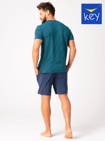 ⁨PIŻAMA KEY MNS-320 A26 3XL-4XL (kolor morski, rozmiar 3XL)⁩ w sklepie Wasserman.eu