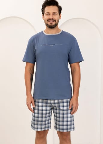 ⁨PIŻAMA REGINA MĘSKA 502 NIEBIESKI XXL-3XL (kolor niebieski, rozmiar XXL)⁩ w sklepie Wasserman.eu