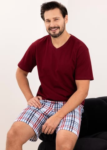 ⁨PIŻAMA REGINA MĘSKA 505 BORDO (kolor Bordowy, rozmiar L)⁩ w sklepie Wasserman.eu