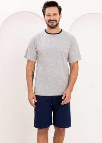 ⁨PIŻAMA REGINA MĘSKA 508 J MELANGE (kolor jasny - melanż, rozmiar XL)⁩ w sklepie Wasserman.eu