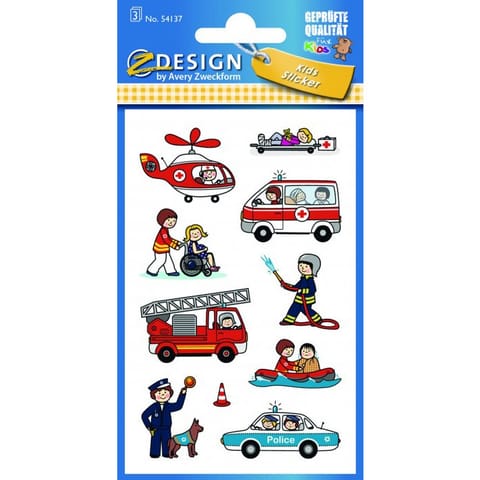 ⁨Naklejki Służby ratunkowe 54137 Z-DESIGN KIDS AVERY ZWECKFORM⁩ w sklepie Wasserman.eu