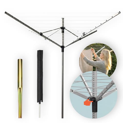 ⁨Suszarka na pranie PROMIS SU200  CAPRI ogrodowa czteroramienna⁩ w sklepie Wasserman.eu