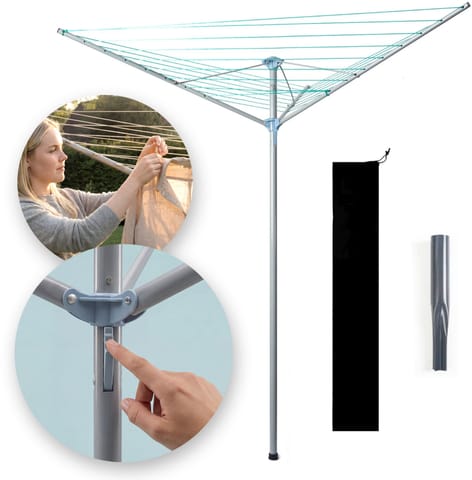 ⁨Suszarka ogrodowa trzyramienna PROMIS SU190  COMO  +  pokrowiec⁩ w sklepie Wasserman.eu