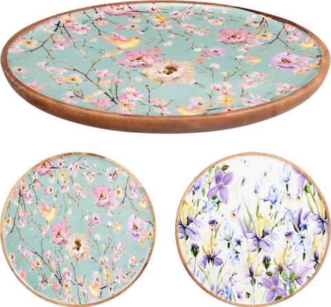 ⁨TALERZ 30X30CM 2 RODZAJE KWIAT DSG⁩ w sklepie Wasserman.eu