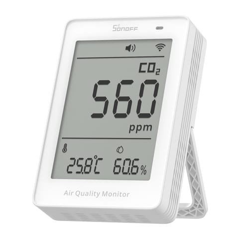 ⁨Miernik jakości powietrza WiFi LCD Sonoff AirGuard CO2 SAWF-08P⁩ w sklepie Wasserman.eu