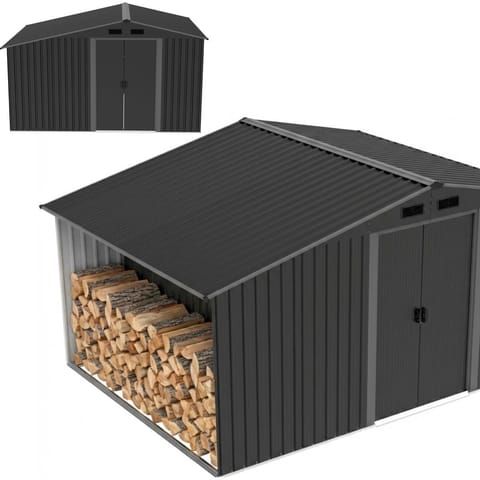 ⁨DOMEK OGRODOWY NARZĘDZIOWY METALOWY Z DREWUTNIĄ 308X245X202CM⁩ w sklepie Wasserman.eu