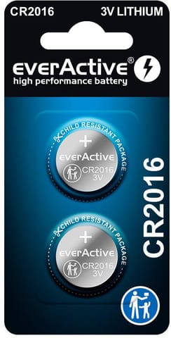 ⁨Bateria CR2016 everActive (blister 2 szt.)⁩ w sklepie Wasserman.eu
