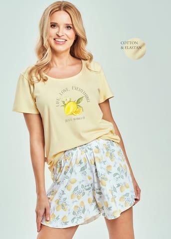 ⁨PIŻAMA TARO 3531 FRIDA SS26 01 (kolor żółty, rozmiar S)⁩ w sklepie Wasserman.eu
