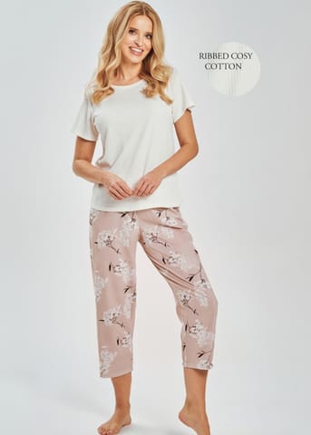 ⁨PIŻAMA TARO 3539 FIORA SS26 01 (kolor śmietanowy, rozmiar S)⁩ w sklepie Wasserman.eu