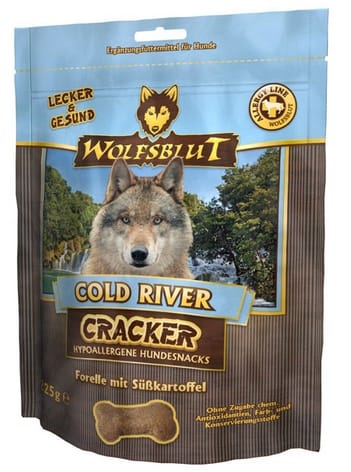 ⁨Wolfsblut Dog Cracker Cold River - pstrąg i bataty 225g⁩ w sklepie Wasserman.eu
