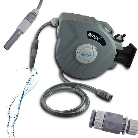 ⁨Wąż Ogrodowy na zwijaku do wody Ogrodu 20m automatyczny zwijak⁩ w sklepie Wasserman.eu