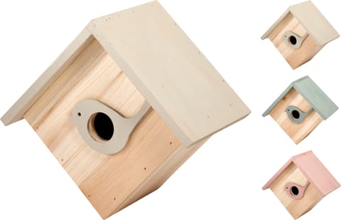 ⁨DOMEK DLA PTAKÓW 21X14X20CM 3RODZAJE⁩ w sklepie Wasserman.eu