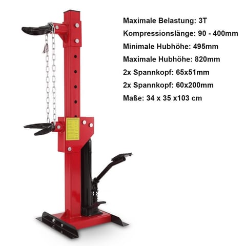 ⁨Hydrauliczny ściskacz sprężyn napinacz amortyzatorów 3T solidny⁩ w sklepie Wasserman.eu
