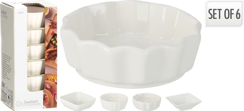 ⁨Zestaw 6 misek porcelanowych na przekąski⁩ w sklepie Wasserman.eu
