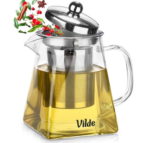 ⁨DZBANEK SZKLANY 490ml Z ZAPARZACZEM DO HERBATY ZIÓŁ 259411⁩ w sklepie Wasserman.eu