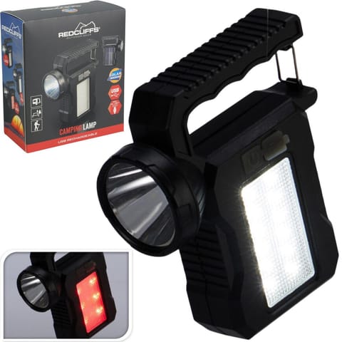 LATARKA LAMPA CAMPING ŁADOWANIE USB I SOLAR REDCLIFFS w sklepie Wasserman.eu