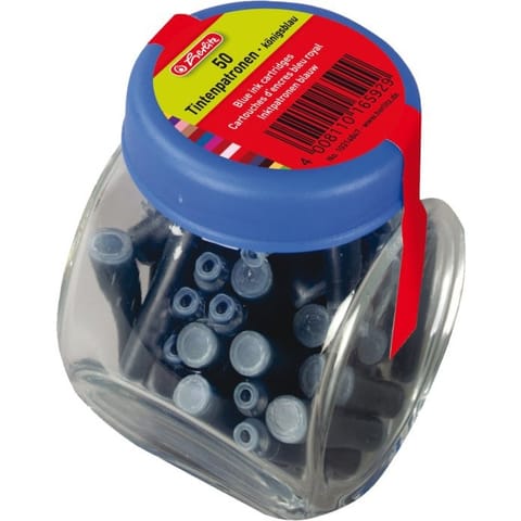 Naboje atramentowe niebieskie w słoiczku (50sztuk) 300002346 HERLITZ w sklepie Wasserman.eu