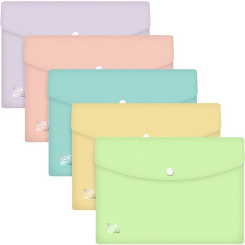 ⁨Teczka kopertowa Urban Oxford PASTEL A5 mix kolorów (5sztuk) 400187615⁩ w sklepie Wasserman.eu