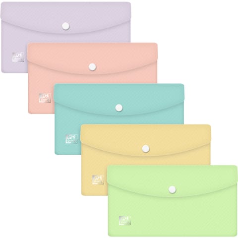 ⁨Teczka kopertowa Urban Oxford PASTEL DL mix kolorów (5sztuk) 400187617⁩ w sklepie Wasserman.eu