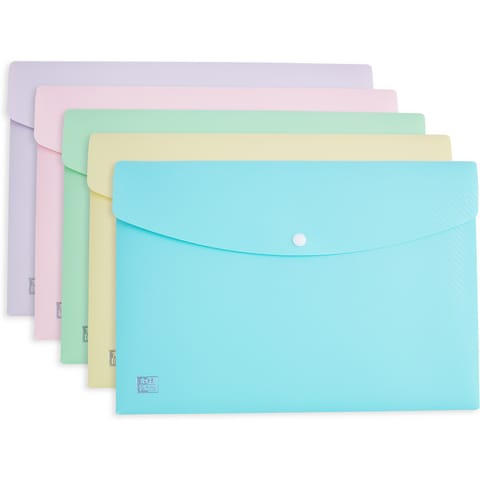 ⁨Teczka kopertowa Urban Oxford PASTEL A4 mix kolorów (5sztuk) 400187613⁩ w sklepie Wasserman.eu