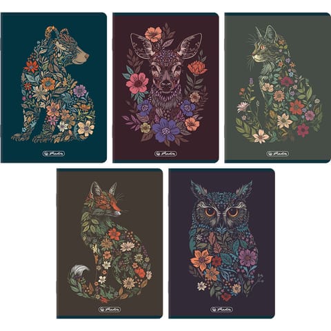 ⁨Zeszyt A5 80k linia z marginesem FLORIMALS 400210665 HERLITZ⁩ w sklepie Wasserman.eu