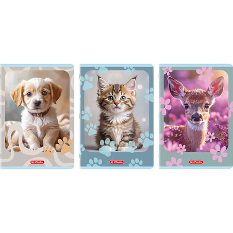 ⁨Zeszyt A4 32k kratka z marginesem ANIMALS 400206430 HERLITZ⁩ w sklepie Wasserman.eu