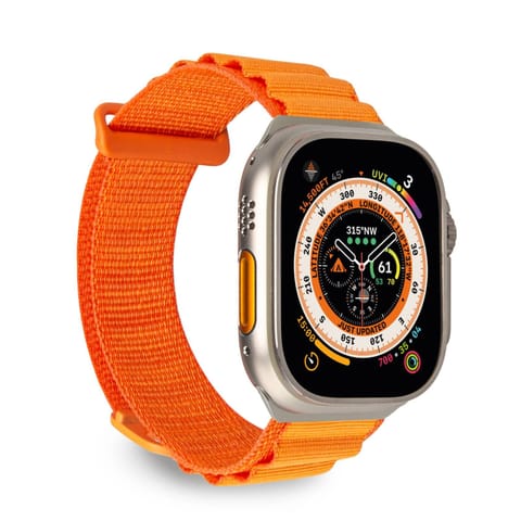 ⁨Pasek nylonowy do Apple Watch 42 44 45 49 mm Extreme - pomarańczowy⁩ w sklepie Wasserman.eu