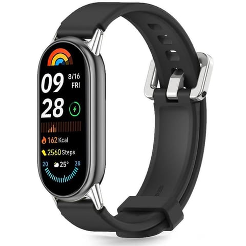 ⁨Pasek na Xiaomi Smart Band 8 / 9 / 10 / NFC IconBand Classic - czarny⁩ w sklepie Wasserman.eu