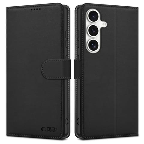 ⁨Etui zamykane z ekoskóry na Samsung Galaxy S25 FE Wallet - czarne⁩ w sklepie Wasserman.eu