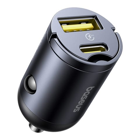 ⁨Ładowarka samochodowa USB-A USB-C 30W - czarna⁩ w sklepie Wasserman.eu