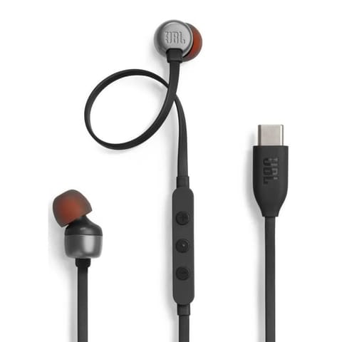 ⁨Słuchawki dokanałowe przewodowe USB-C JBL Tune 310C - czarne⁩ w sklepie Wasserman.eu