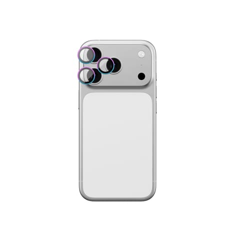 ⁨Szkło na aparat do iPhone 17 Pro / Pro Max z tęczową ramką aluminiową Lens Glass⁩ w sklepie Wasserman.eu