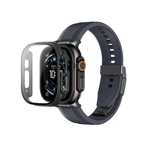 ⁨Szkło ochronne z etui na Apple Watch UItra 3 49 mm Radix - czarne⁩ w sklepie Wasserman.eu