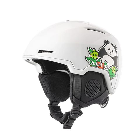 ⁨Kask narciarski snowboardowy z nausznikami dla dzieci rozmiar M - biały panda⁩ w sklepie Wasserman.eu